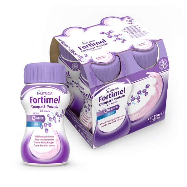 NUTRICIA FORTIMEL COMPACT PROTEIN GUSTO FRUTTI DI BOSCO 4 BOTTIGLIE DA 125 ML - Farmacia Sant Anna SAS del Dott. Mariani Federigo