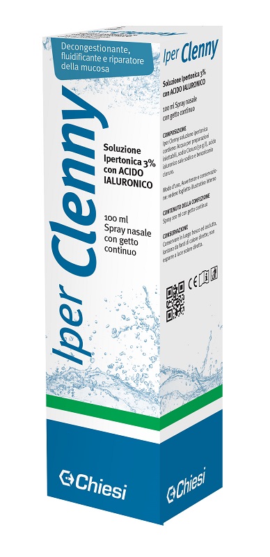 IPER CLENNY SPRAY NASALE EROGAZIONE CONTINUA SOLUZIONE IPERTONICA CON ACIDO IALURONICO 100 ML - Farmacia Sant Anna SAS del Dott. Mariani Federigo