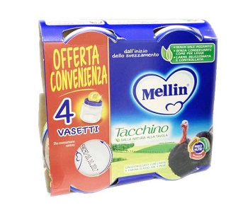 MELLIN OMOGENEIZZATO TACCHINO 4X80 G - Farmacia Sant Anna SAS del Dott. Mariani Federigo