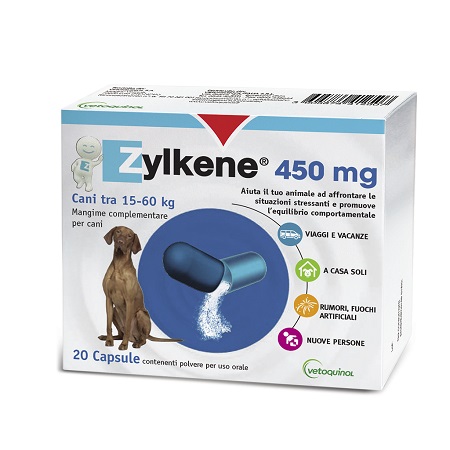 ZYLKENE CANI GROSSA TAGLIA 15-60KG 20 CAPSULE DA 450 MG - Farmacia Sant Anna SAS del Dott. Mariani Federigo