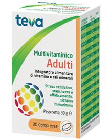 MULTIVITAMINICO ADULTI TEVA 30 COMPRESSE 30 G - Farmacia Sant Anna SAS del Dott. Mariani Federigo