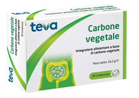 CARBONE VEGETALE TEVA 40 COMPRESSE 16,2 G - Farmacia Sant Anna SAS del Dott. Mariani Federigo