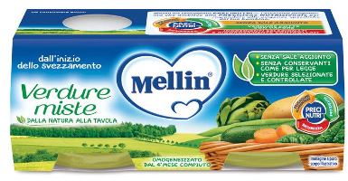MELLIN OMOGENEIZZATO VERDURE MISTE 2 X 80 G - Farmacia Sant Anna SAS del Dott. Mariani Federigo