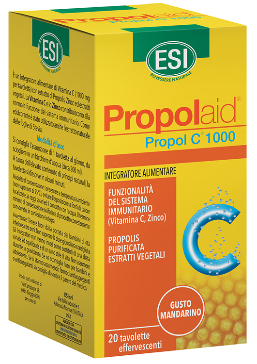 ESI PROPOLAID C 1000 20 TAVOLETTE EFFERVESCENTI - Farmacia Sant Anna SAS del Dott. Mariani Federigo
