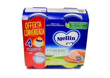 MELLIN OMOGENEIZZATO PROSCIUTTO 4 X 80G - Farmacia Sant Anna SAS del Dott. Mariani Federigo