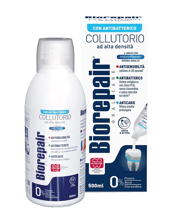 BIOREPAIR ORAL CARE COLLUTORIO ALTA INTENSITA' 3IN1 ANTISENSIBILITA', ANTIBATTERICO, ANTICARIE 500 ML - Farmacia Sant Anna SAS del Dott. Mariani Federigo
