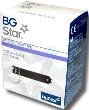 STRISCE REATTIVE MISURAZIONE GLICEMIA BGSTAR MYSTAR 25 PEZZI - Farmacia Sant Anna SAS del Dott. Mariani Federigo