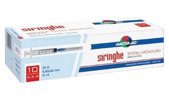 SIRINGA PER VENIPUNTURA MASTER-AID 2,5 ML 10 GAUGE 23 PEZZI - Farmacia Sant Anna SAS del Dott. Mariani Federigo