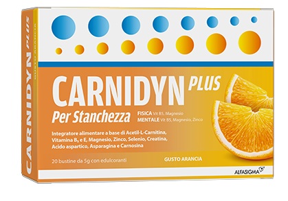 CARNIDYN PLUS 20 BUSTINE DA 5 G GUSTO ARANCIA - Farmacia Sant Anna SAS del Dott. Mariani Federigo