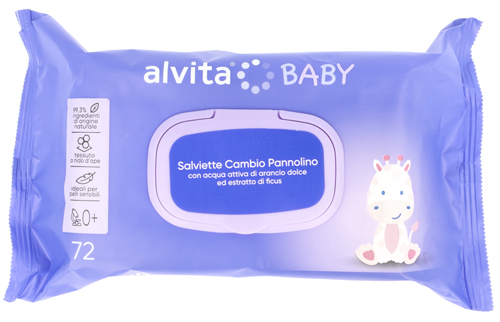 ALVITA BABY SALVIETTE CAMBIO PANNOLINO 72 PEZZI - Farmacia Sant Anna SAS del Dott. Mariani Federigo