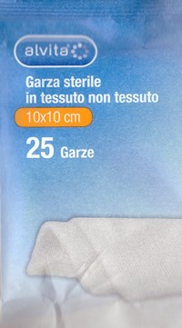 ALVITA GARZA STERILE IN TESSUTO NON TESSUTO 10X10CM 25 PEZZI - Farmacia Sant Anna SAS del Dott. Mariani Federigo