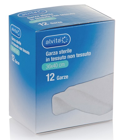 ALVITA GARZA STERILE IN TESSUTO NON TESSUTO 36X40CM 12 PEZZI - Farmacia Sant Anna SAS del Dott. Mariani Federigo