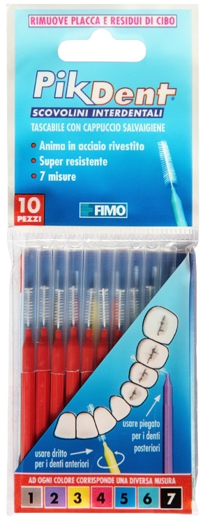 PIKDENT STUZZICOLINO 4 ROSSO 10 PEZZI - Farmacia Sant Anna SAS del Dott. Mariani Federigo