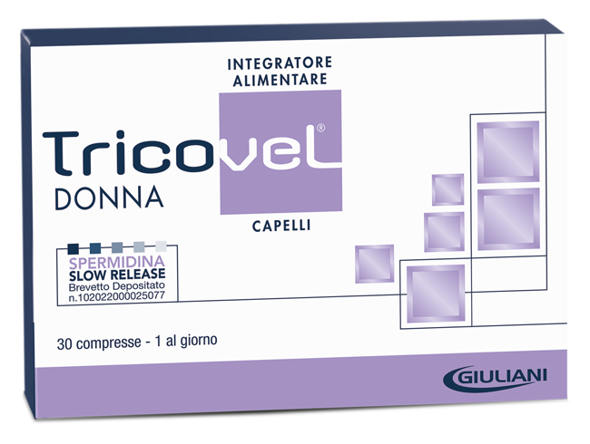 TRICOVEL DONNA INTEGRATORE ALIMENTARE CON NUTRIENTI SPECIFICI PER CAPELLI 30 COMPRESSE - Farmacia Sant Anna SAS del Dott. Mariani Federigo