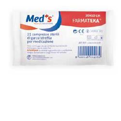 GARZA COMPRESSA IDROFILA MEDS FARMATEXA 12/8 10X10CM 25 PEZZI - Farmacia Sant Anna SAS del Dott. Mariani Federigo