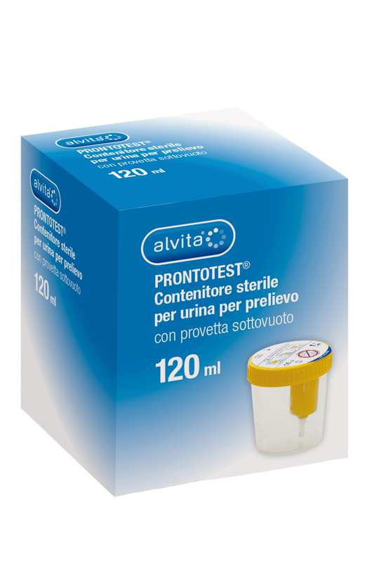 CONTENITORE URINE ALVITA PRONTOTEST PRELIEVO SOTTOVUOTO 120 ML 1 PEZZO - Farmacia Sant Anna SAS del Dott. Mariani Federigo