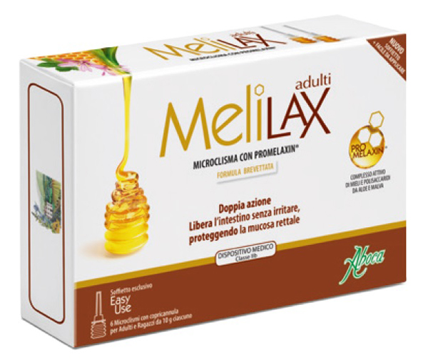 MELILAX ADULTI MICROCLISMI 6 PEZZI 10 G - Farmacia Sant Anna SAS del Dott. Mariani Federigo