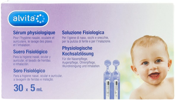 SOLUZIONE FISIOLOGICA ALVITA 30 FIALE X 5 ML - Farmacia Sant Anna SAS del Dott. Mariani Federigo