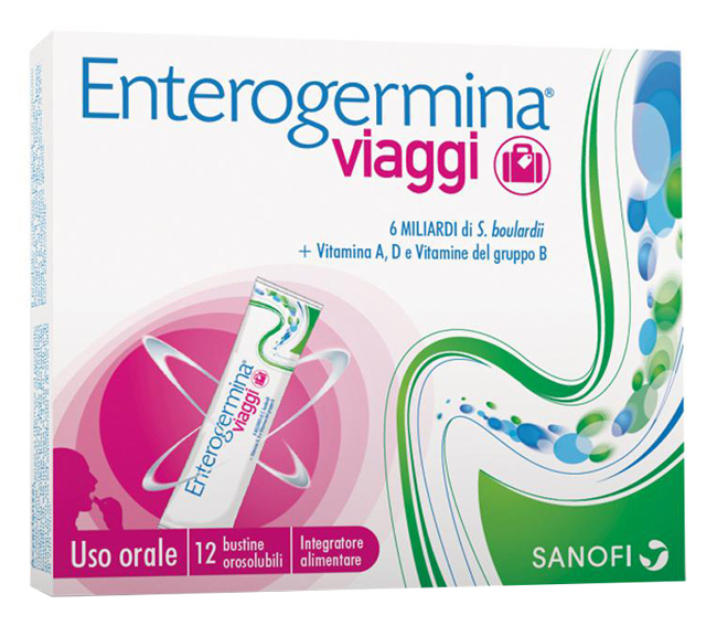 ENTEROGERMINA VIAGGI 12 BUSTINE OROSOLUBILI CONFEZIONE STANDARD - Farmacia Sant Anna SAS del Dott. Mariani Federigo
