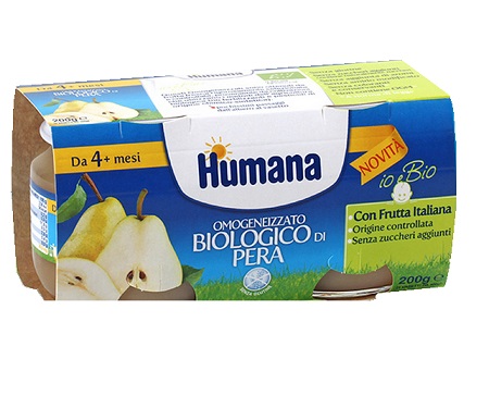 HUMANA OMOGENEIZZATO PERA BIO 2 VASETTI 100 G - Farmacia Sant Anna SAS del Dott. Mariani Federigo