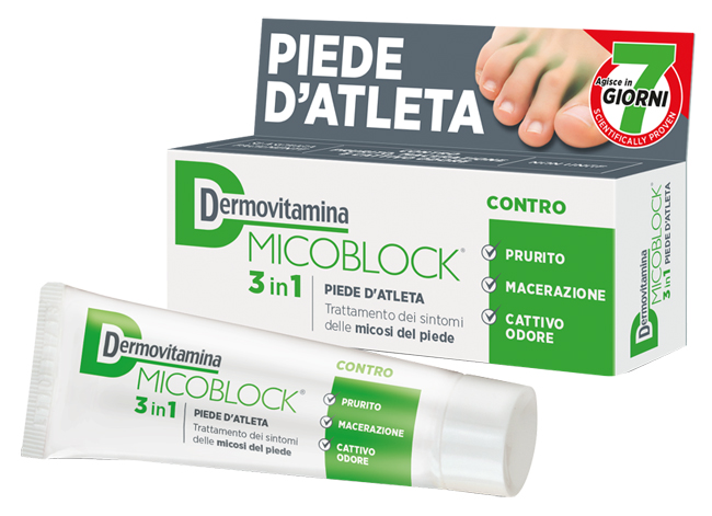 DERMOVITAMINA MICOBLOCK 3 IN 1 PIEDE D'ATLETA 30 ML - Farmacia Sant Anna SAS del Dott. Mariani Federigo
