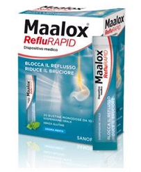 SOSPENSIONE ORALE MAALOX REFLURAPID 20 BUSTINE MONODOSE DA 10 ML - Farmacia Sant Anna SAS del Dott. Mariani Federigo