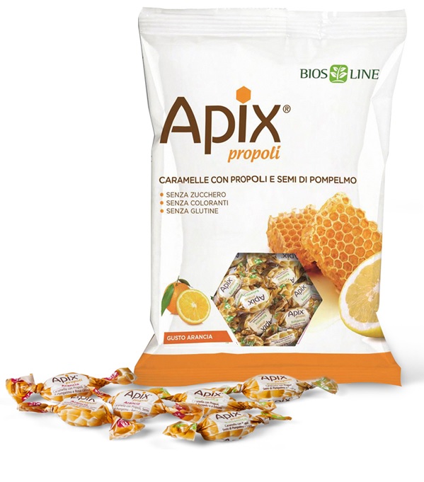APIX PROPOLI CARAMELLA ARANCIA 50 G BIOSLINE - Farmacia Sant Anna SAS del Dott. Mariani Federigo