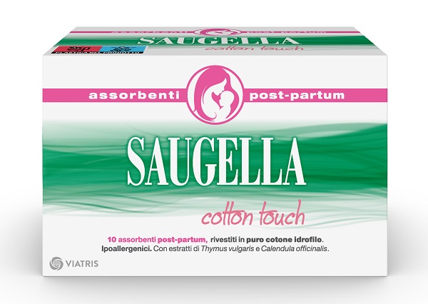 SAUGELLA COTTON TOUCH ASSORBENTI POSTPARTUM 10 PEZZI - Farmacia Sant Anna SAS del Dott. Mariani Federigo