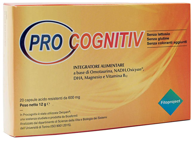PROCOGNITIV 20 CAPSULE ACIDO RESISTENTI VEGETALI DA 600 MG - Farmacia Sant Anna SAS del Dott. Mariani Federigo