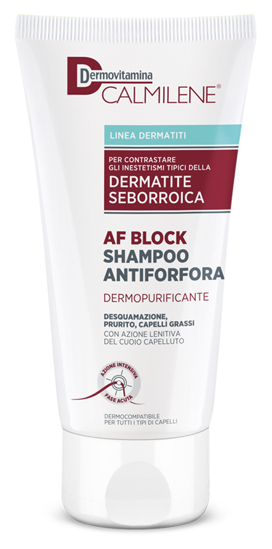 DERMOVITAMINA CALMILENE AF BLOCK SHAMPOO ANTIFORFORA DERMOPURIFICANTE DERMATITE SEBORROICA 200 ML - Farmacia Sant Anna SAS del Dott. Mariani Federigo
