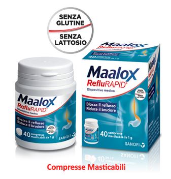 MAALOX REFLURAPID 40 COMPRESSE MASTICABILI - Farmacia Sant Anna SAS del Dott. Mariani Federigo