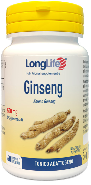 LONGLIFE GINSENG 5% 60 CAPSULE VEGETALI - Farmacia Sant Anna SAS del Dott. Mariani Federigo