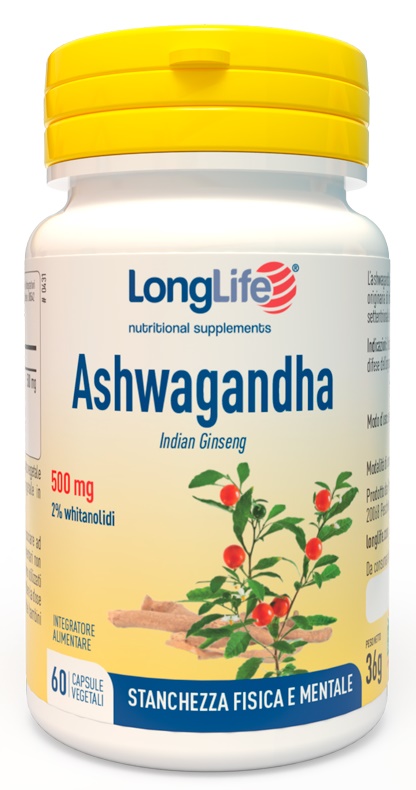 LONGLIFE ASHWAGANDHA 60 CAPSULE 500 MG - Farmacia Sant Anna SAS del Dott. Mariani Federigo