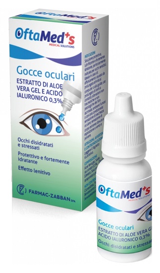 OFTAMED'S GOCCE OCULARI OCCHI DISIDRATATI E STRESSATI ESTRATTO ALOE VERA GEL E ACIDO IALURONICO 0,3% 10 ML - Farmacia Sant Anna SAS del Dott. Mariani Federigo