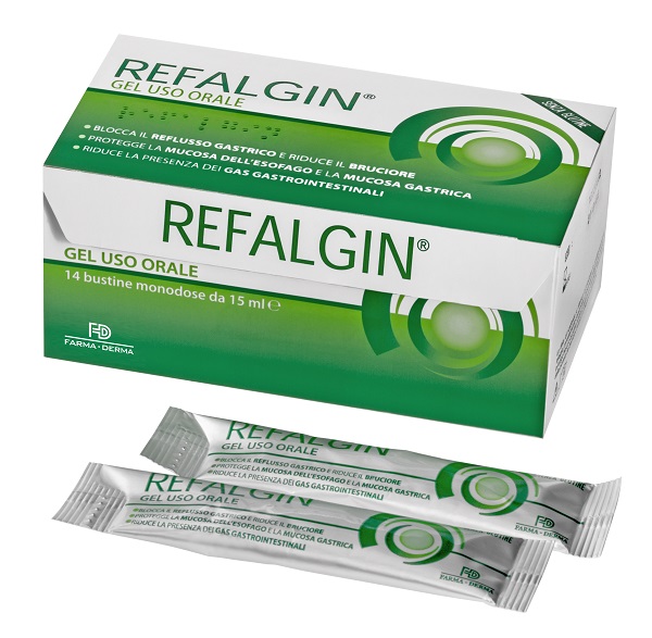 REFALGIN GEL OROSOLUBILE ANTIREFLUSSO 14 BUSTINE 15 ML - Farmacia Sant Anna SAS del Dott. Mariani Federigo