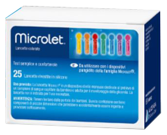 LANCETTE PUNGIDITO PER DISPOSITIVO MICROLET 25 PEZZI - Farmacia Sant Anna SAS del Dott. Mariani Federigo