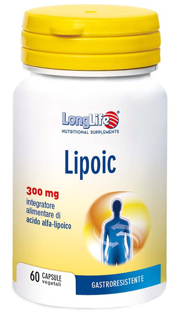 LONGLIFE LIPOIC 300 MG 60 CAPSULE VEGETALI DA 500 MG - Farmacia Sant Anna SAS del Dott. Mariani Federigo