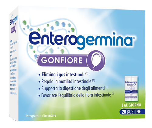 ENTEROGERMINA GONFIORE 20 BUSTINE BIPARTITE - Farmacia Sant Anna SAS del Dott. Mariani Federigo