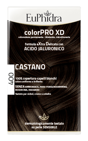 EUPHIDRA COLORPRO XD 400 CASTANO GEL COLORANTE CAPELLI IN FLACONE + ATTIVANTE + BALSAMO + GUANTI - Farmacia Sant Anna SAS del Dott. Mariani Federigo