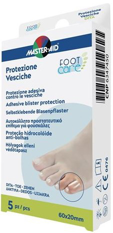 IDROCOLLOIDE MASTER-AID FOOTCARE VESCICHE DITA 60X20 MM 5 PEZZI A2 - Farmacia Sant Anna SAS del Dott. Mariani Federigo