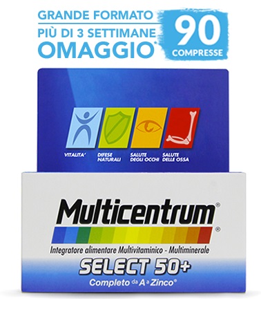 MULTICENTRUM SELECT 50+ 90 COMPRESSE - Farmacia Sant Anna SAS del Dott. Mariani Federigo