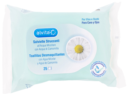 ALVITA SALVIETTE STRUCCANTI 25 PEZZI - Farmacia Sant Anna SAS del Dott. Mariani Federigo