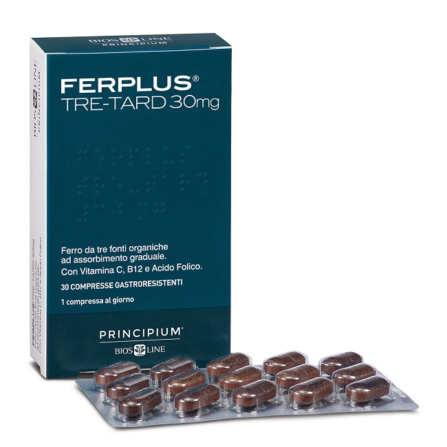 PRINCIPIUM FERPLUS TRE RETARD 30MG 30 COMPRESSE GASTRORESISTENTI - Farmacia Sant Anna SAS del Dott. Mariani Federigo