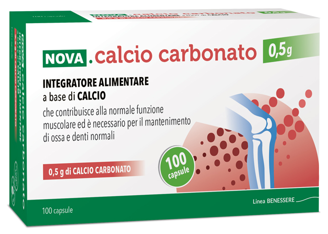 NOVA CALCIO CARBONATO 0,5 G 100 CAPSULE - Farmacia Sant Anna SAS del Dott. Mariani Federigo