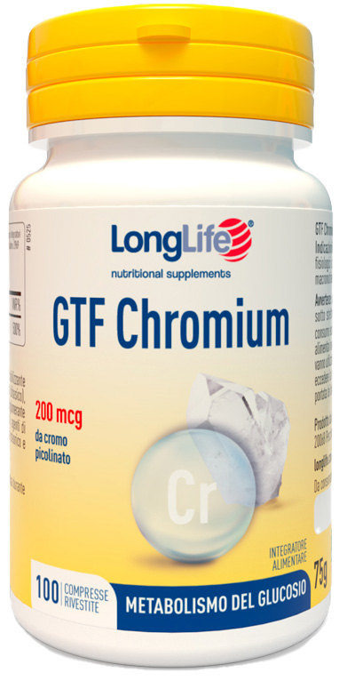 LONGLIFE GTF CHROMIUM 100 COMPRESSE RIVESTITE - Farmacia Sant Anna SAS del Dott. Mariani Federigo