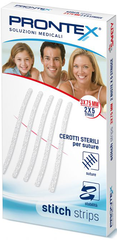PRONTEX STITCH STRIPS 3X75 10 PEZZI - Farmacia Sant Anna SAS del Dott. Mariani Federigo