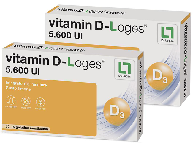 VITAMIN D-LOGES 30 GELATINE MASTICABILI GUSTO LIMONE 42 G - Farmacia Sant Anna SAS del Dott. Mariani Federigo