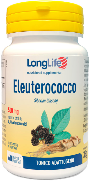 LONGLIFE ELEUTEROCOCCO 0,8% 60 CAPSULE 500MG - Farmacia Sant Anna SAS del Dott. Mariani Federigo