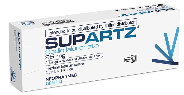 SIRINGA PRERIEMPITA INTRA-ARTICOLARE SUPARTZ ACIDO IALURONICO 25 MG 2,5 ML 1 PEZZO - Farmacia Sant Anna SAS del Dott. Mariani Federigo