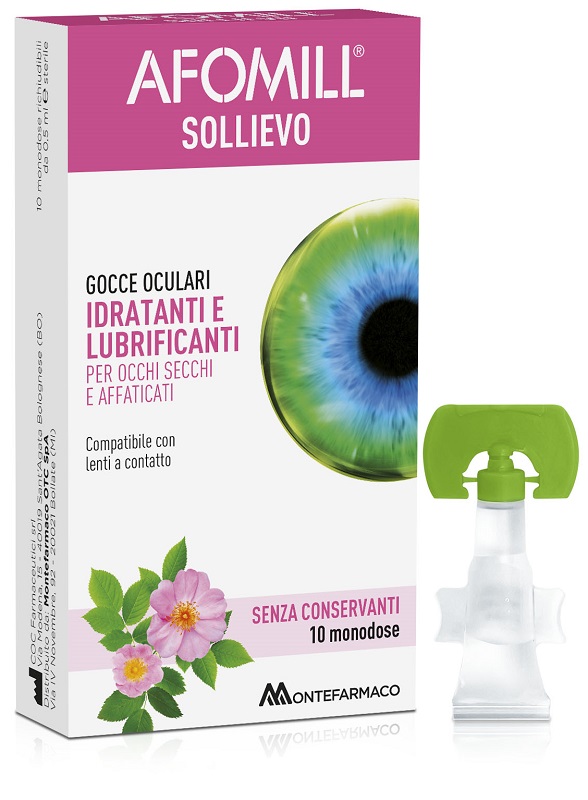 AFOMILL SOLLIEVO GOCCE OCULARI OCCHI 10 FIALE DA 0,5 ML - Farmacia Sant Anna SAS del Dott. Mariani Federigo